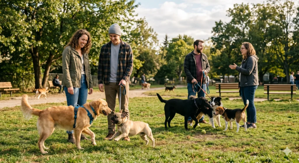 dog socialization owner separation training technique