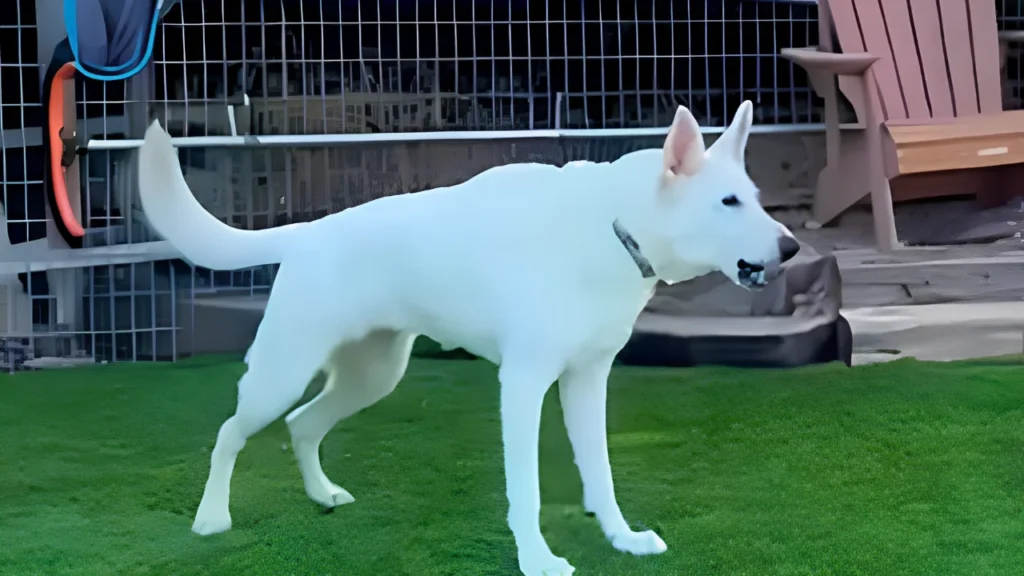 reactive dog backing up anxious body language