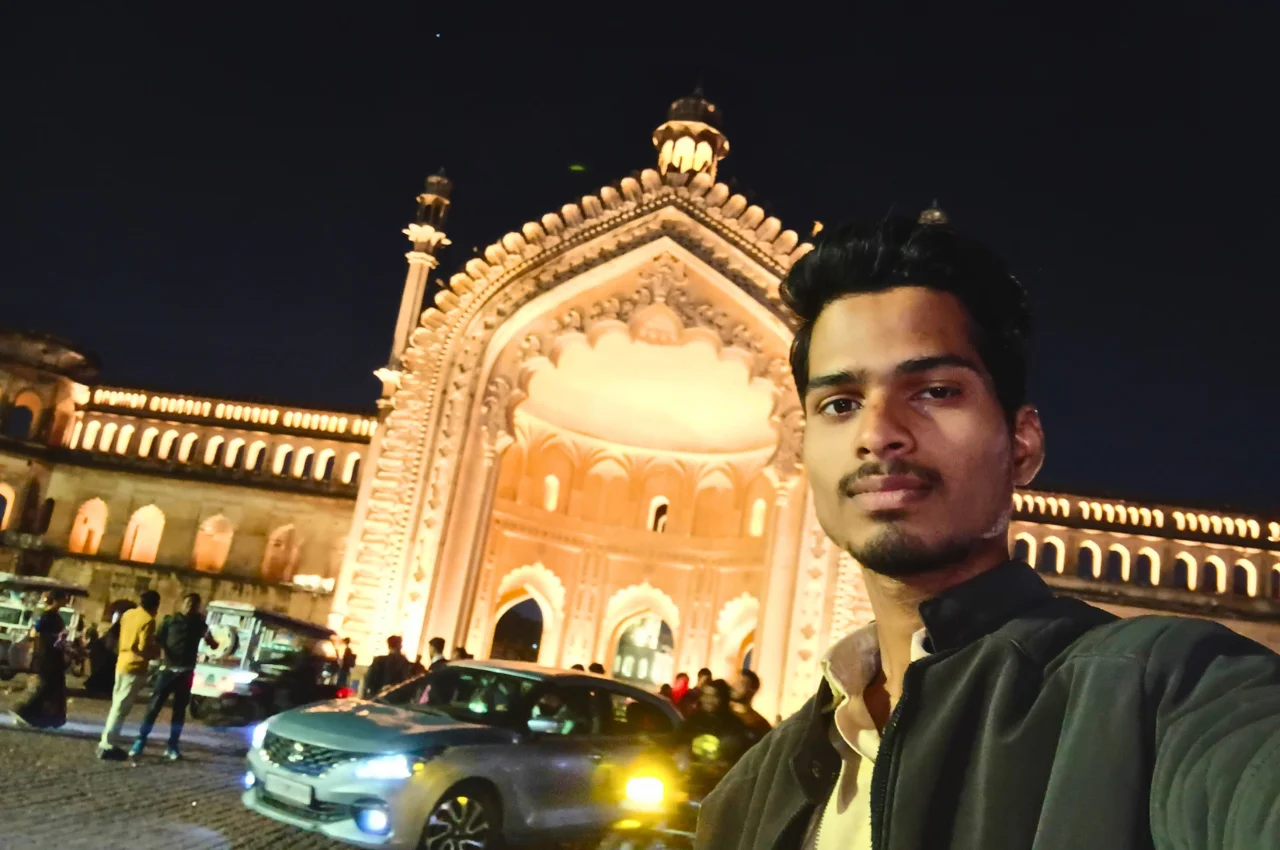 my image on in front of rumi darwaja in lucknow